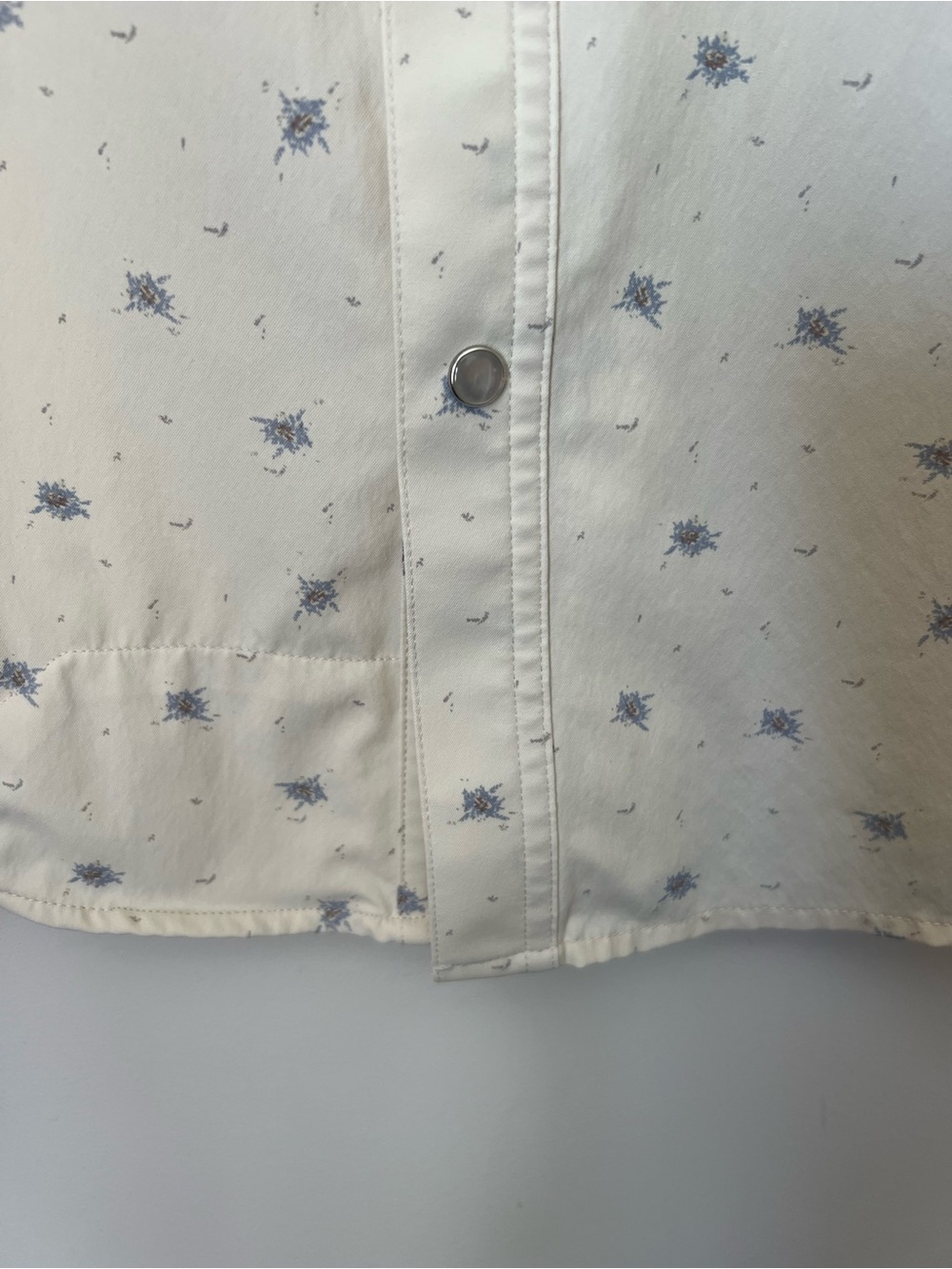 Poncho Estacado Classic Western Shirt Cream Outdoors UPF 50+ Large - Picture 6 of 12